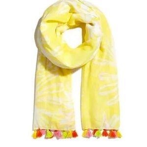 Lilly Pulitzer for Target Vibrant Yellow Scarf with Tassels